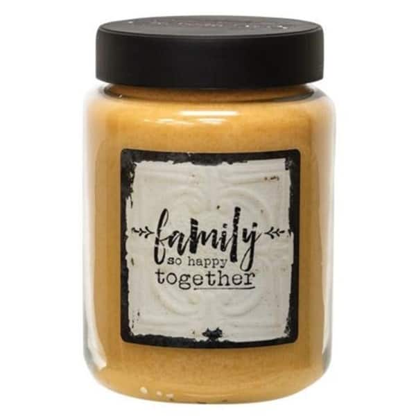 Family So Happy Together Warm Pretzel Jar Candle 26oz Yellow Overstock 32399575