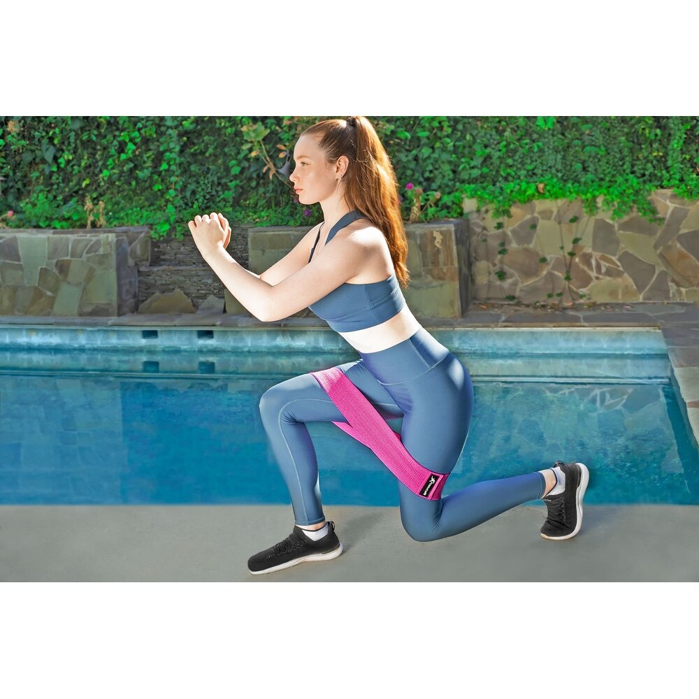 Fabric Loop Resistance Band Set Blue Pink Purple On Sale Bed