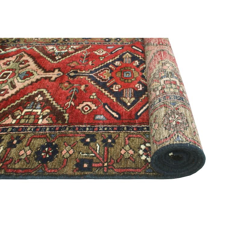Fine Vintage Distressed Safaa Red/Brown Runner - 2'11" x 9'3"