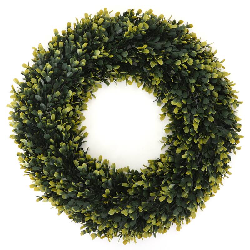Golden Boxwood Wreath