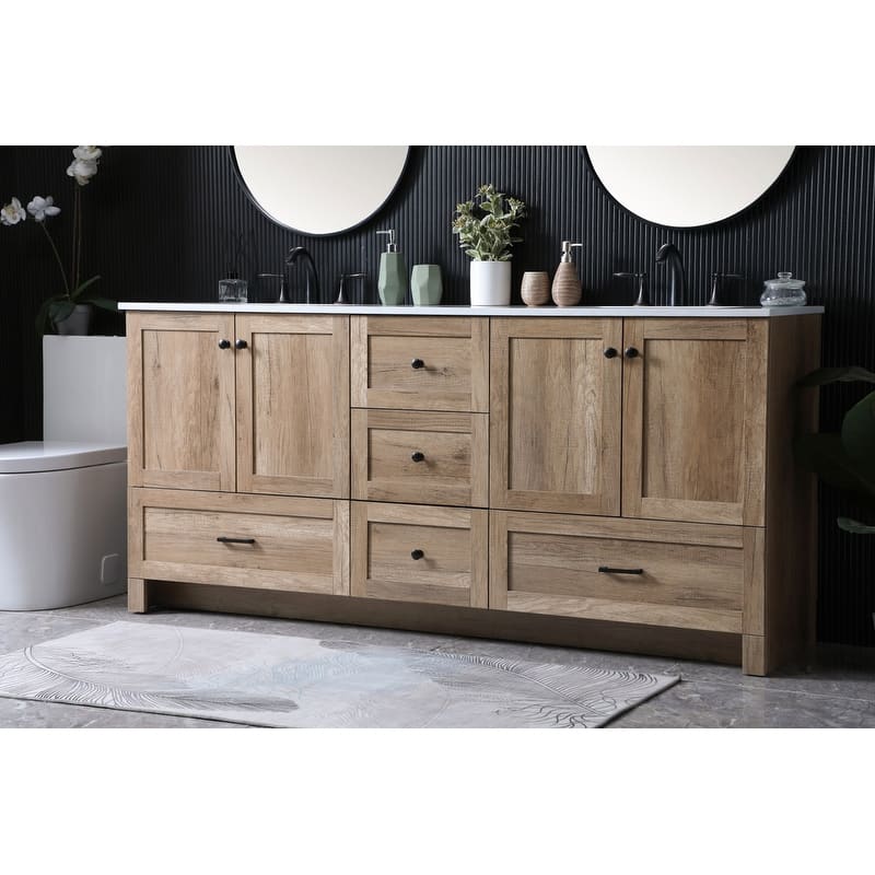 Elegant Lighting VF2872D Soma 72" Free Standing Double Basin Vanity