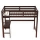 preview thumbnail 6 of 8, Elegant Study Full Loft Bed with built-in desk, Space-saving, Espresso