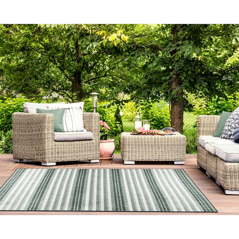 Liora Manne Malibu Faded Stripe Indoor/Outdoor Rug