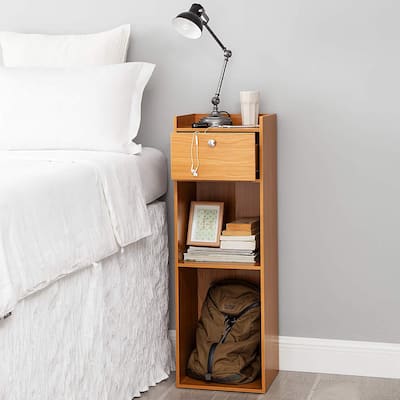 Yak About It Extra Tall 2-shelf Nightstand End Table