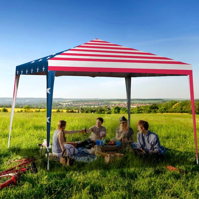 Costway 10'x10' Folding Pop Up Tent Gazebo Canopy Mesh Sidewall - See Details