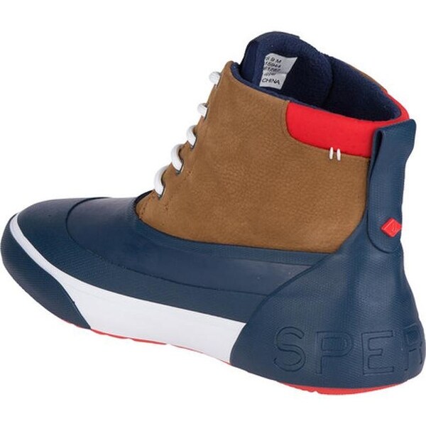 sperry cutwater deck boot tan navy