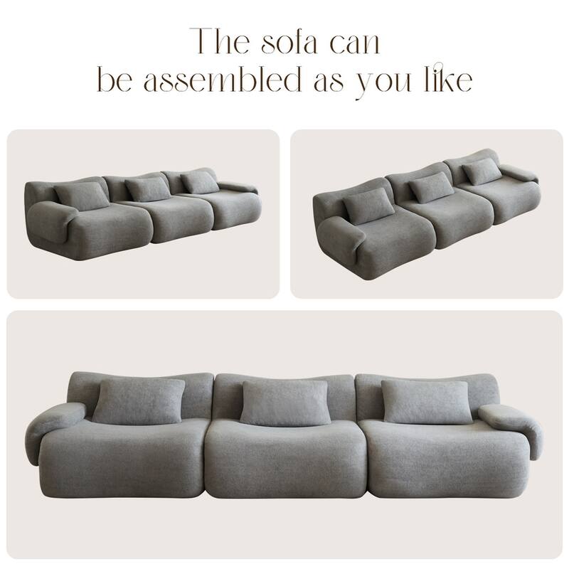 Modular Sectional Sofa, Compressed Sectional Sofa Modern Minimalist Style Couch, Bedroom, Comfy Compressed Sofa Couch