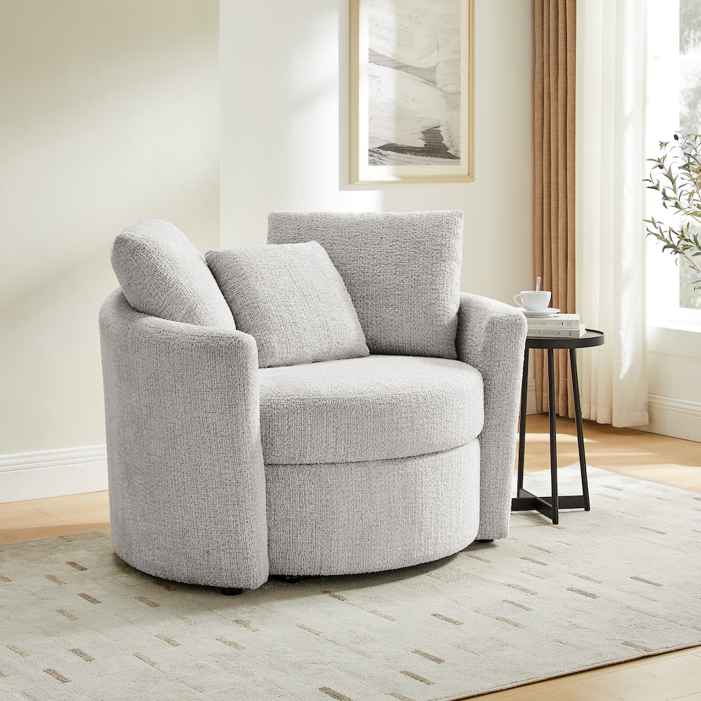 Lifestyle Solutions Bryson Storage Chair in Chenille Fabric