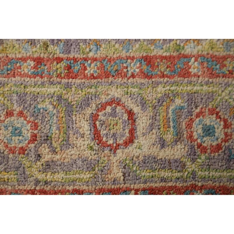 Vegetable Dye Heriz Serapi Oriental Rug Hand-Knotted Grey Wool Carpet - 3'0"x 4'9"