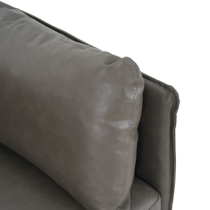 Daphne Faux Leather Lounge Chair by Christopher Knight Home