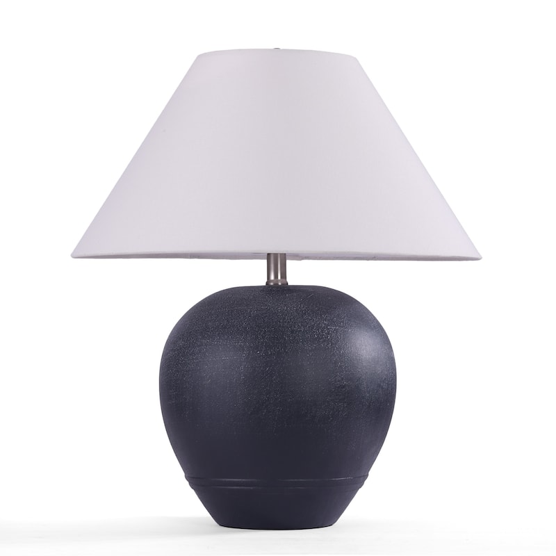 2 Pack Global Ceramic Accent Table Lamp with Linen Shade