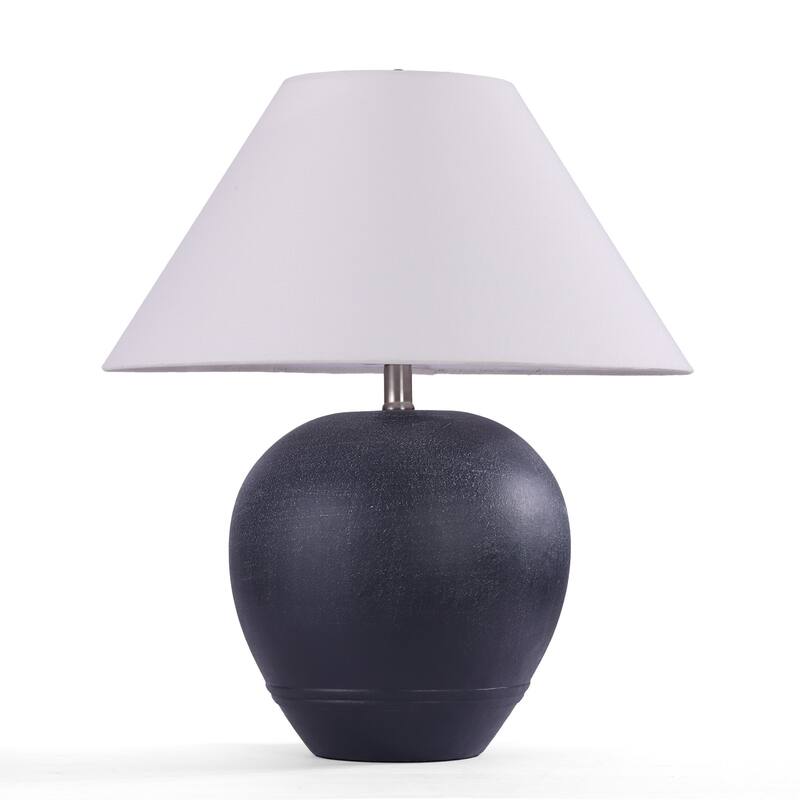 Modern Ceramic Table Lamp with Cone Linen Shade