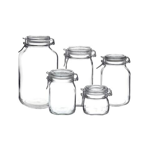 Bormioli Rocco Fido Hermetic 5-Piece Jar Set - 5 Sizes