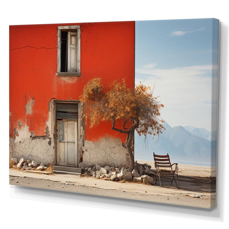 Designart "Travel Photo Hidden Gems I" Old House Canvas Art Print