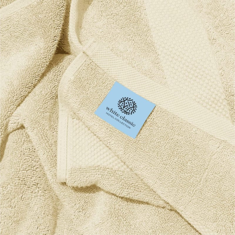 White Classic Luxury Cotton Oversized Bath Sheet 35x70 - Set of 2