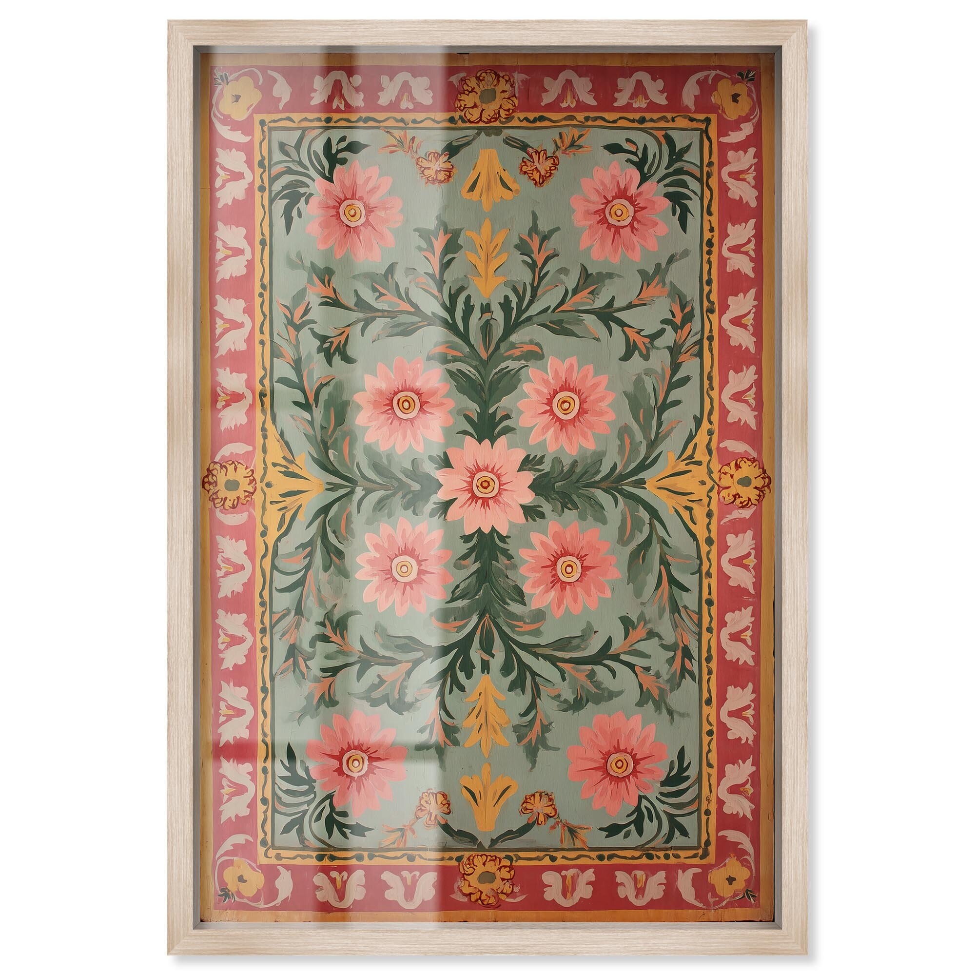 Oval Oasis I Vintage Room Decor Shadowbox Print by Art Remedy