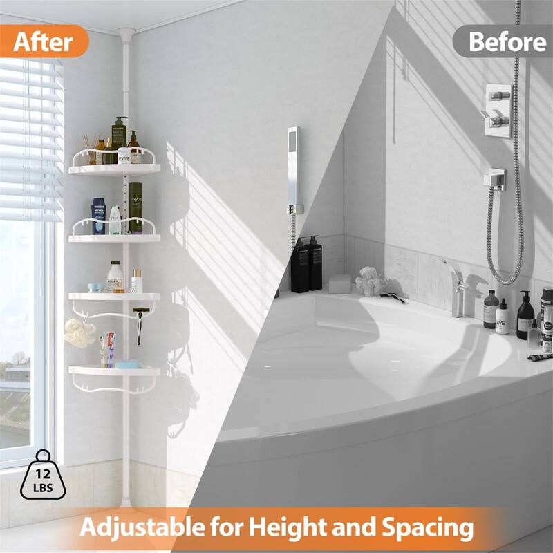 Shower Organizer Caddy - 7.9"D x12.6"W x 125"H