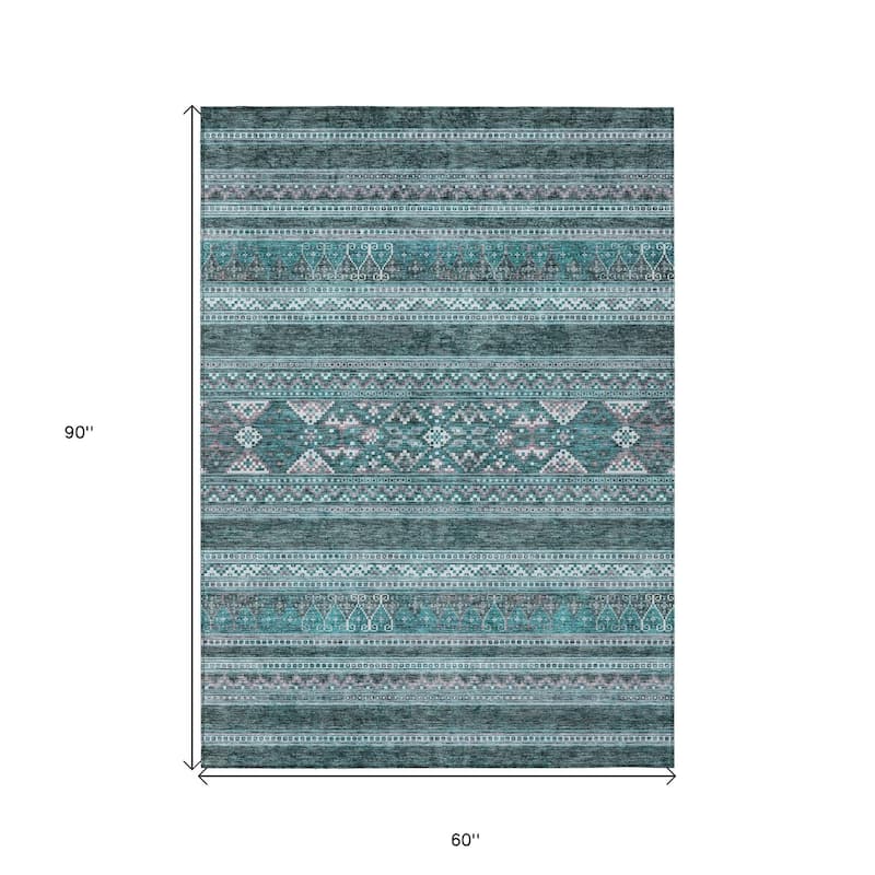 HomeRoots Southwestern Transitional Rectangle Outdoor Rug