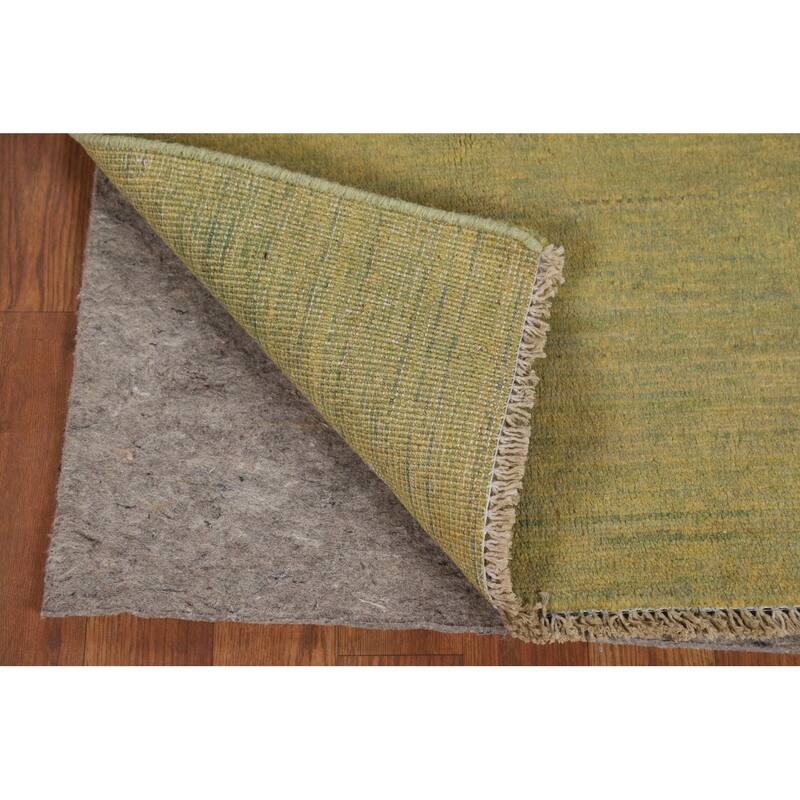Yellow & Green Gabbeh Oriental Foyer Rug Handmade Wool Carpet - 1'11"x 3'0"
