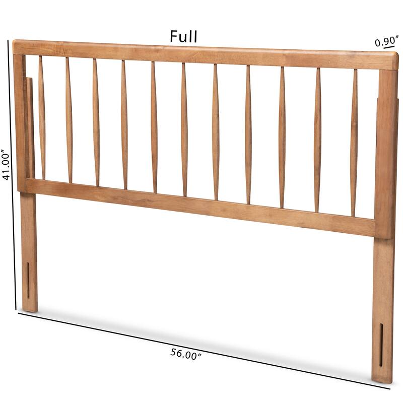 Valin Contemporary Ash Walnut Finished Wood Headboard