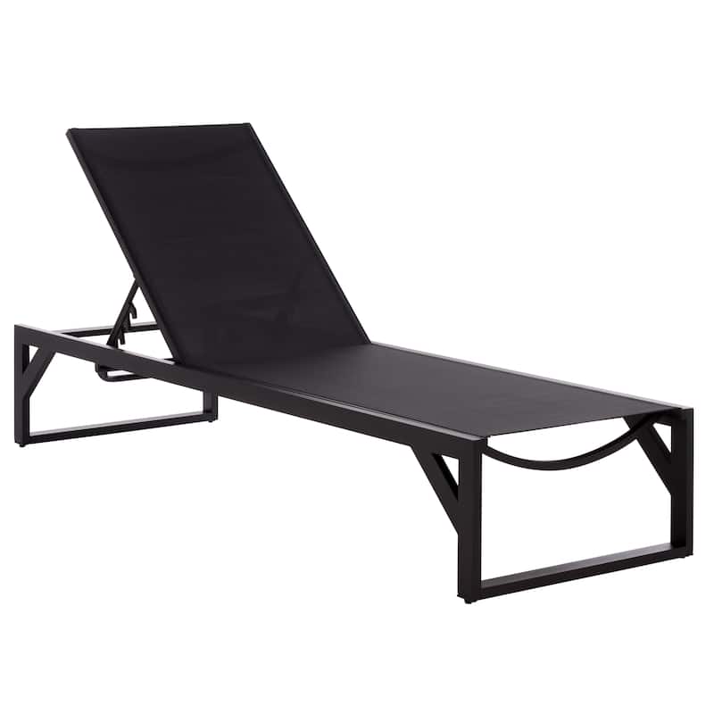 SAFAVIEH Outdoor Living Jordan Aluminum Lounger - 79"W x 27"D x 14"H