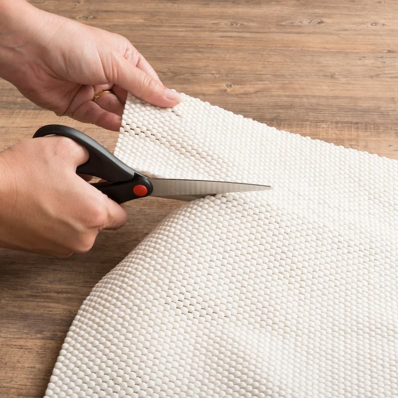 Style Haven Plush Hold White PVC-Coated Knit Polyester Rug Pad - Beige