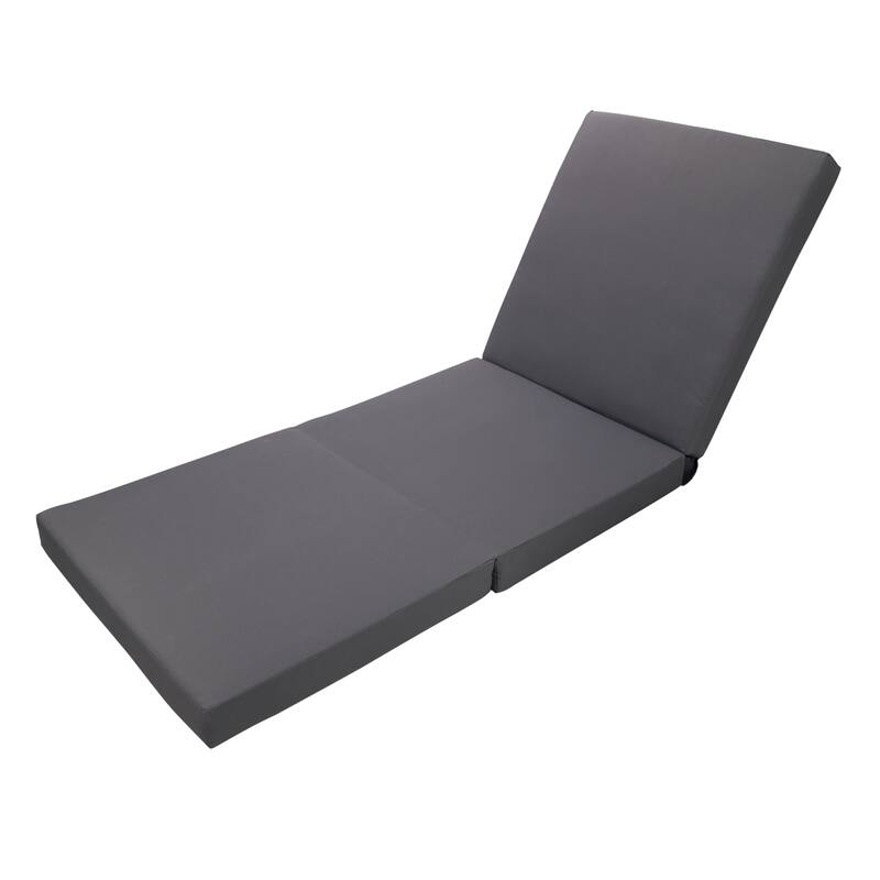 Christopher Knight Home - Calder Modern Outdoor Acacia Wood 4-Position Adjustable Chaise Lounge with Triple-Fold Cushion - 79"L