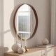 preview thumbnail 36 of 80, Classic Wooden Frame Farmhouse Round Wall Mirror