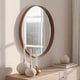 preview thumbnail 80 of 80, Classic Wooden Frame Farmhouse Round Wall Mirror