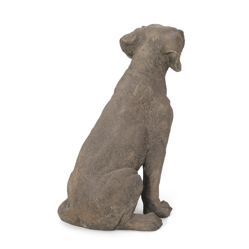 Delphos Outdoor Cast Stone Outdoor Dog Garden Statue by Christopher Knight Home