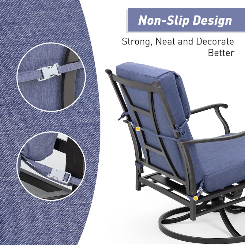 Aoodor Patio High Back Chair Cushions Set of 2