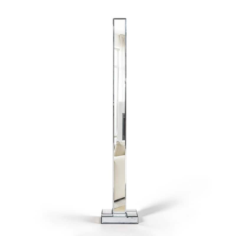 46.8" H Modern Minimalist Crystal Inset Floor Lamp