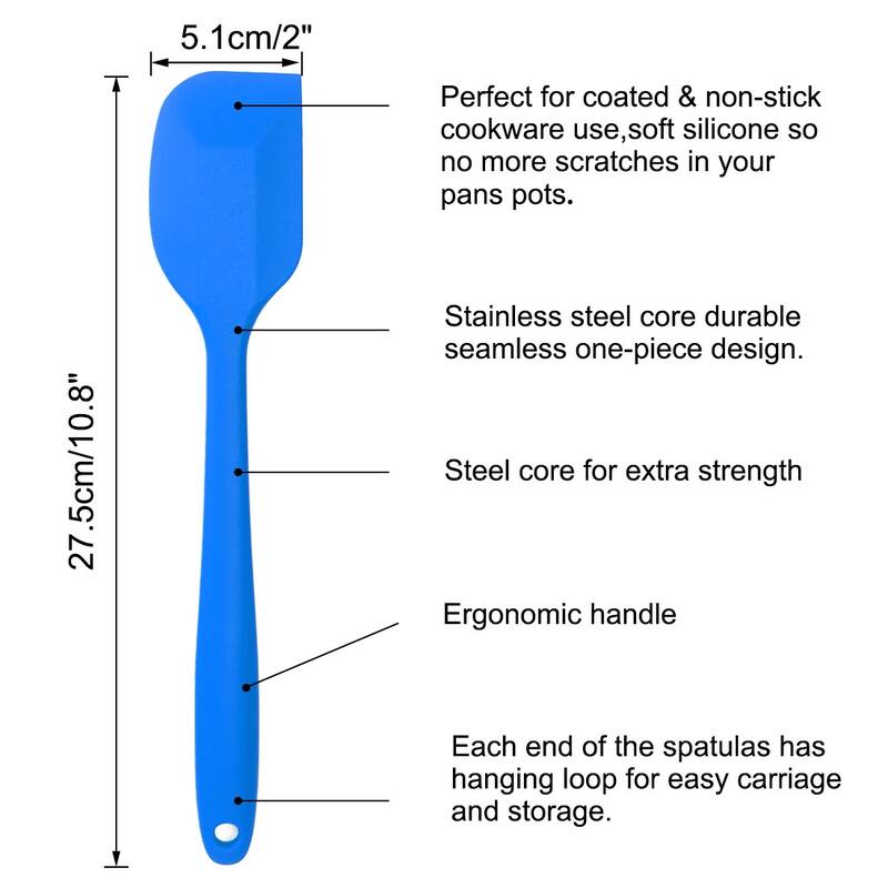 Silicone Spatula Heat Resistant Turner Jar Scraper Non Stick Spatula - 1pcs