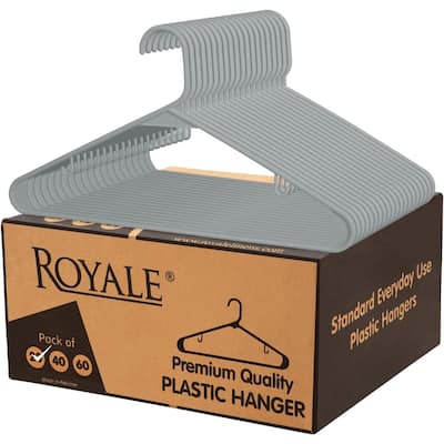 Royale Plastic Clothes Hangers With Hooks - Ideal For Everyday Use