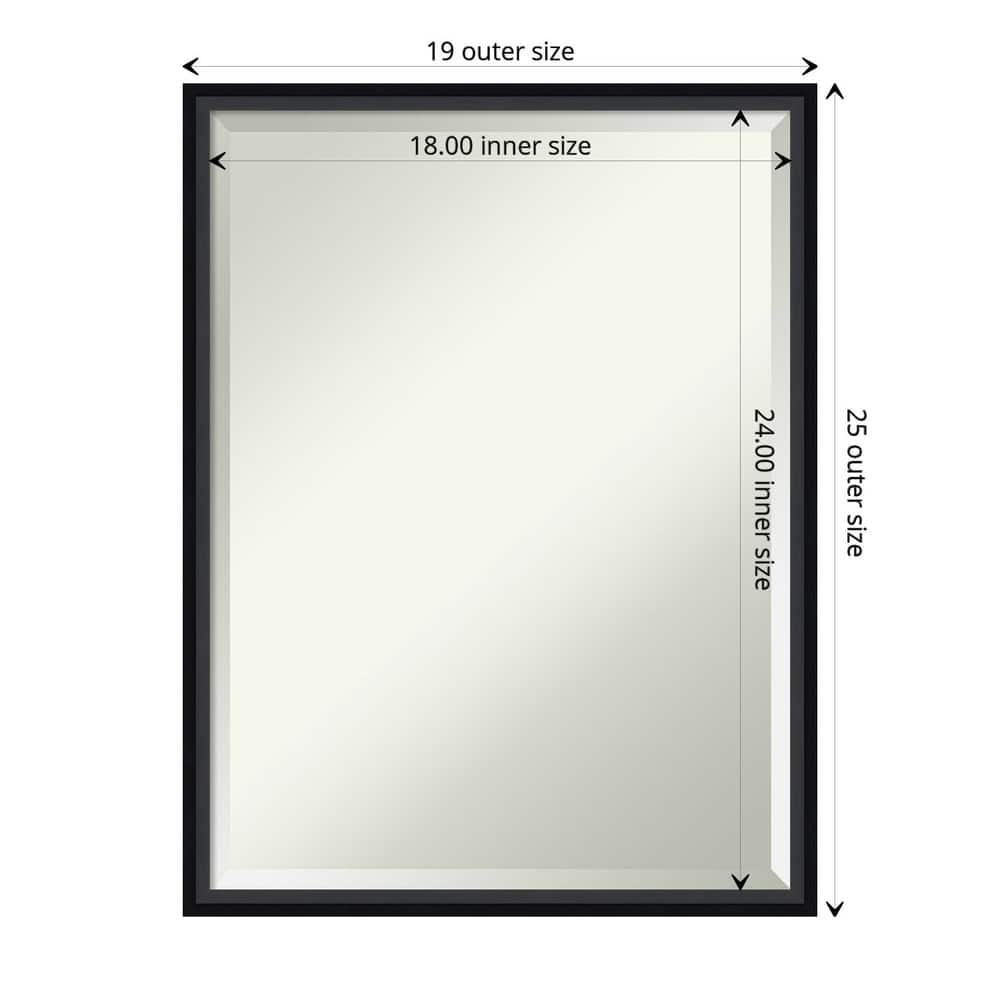 Beveled Wood Bathroom Wall Mirror - Lucie Frame