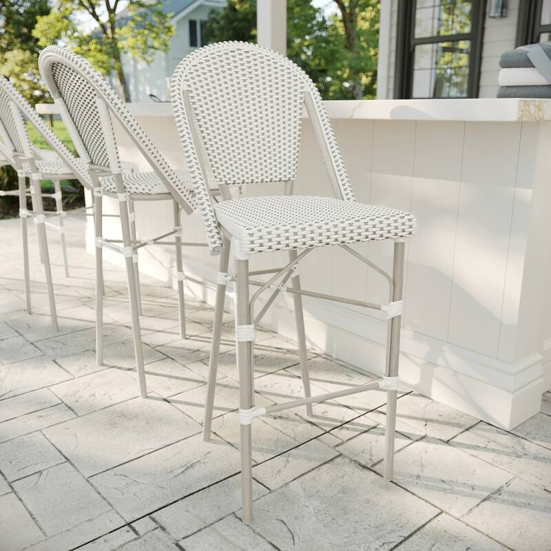 Martha Stewart All-Weather Stackable Patio Bistro Bar Stool - 18.5"W x 23.25"D x 45.75"H