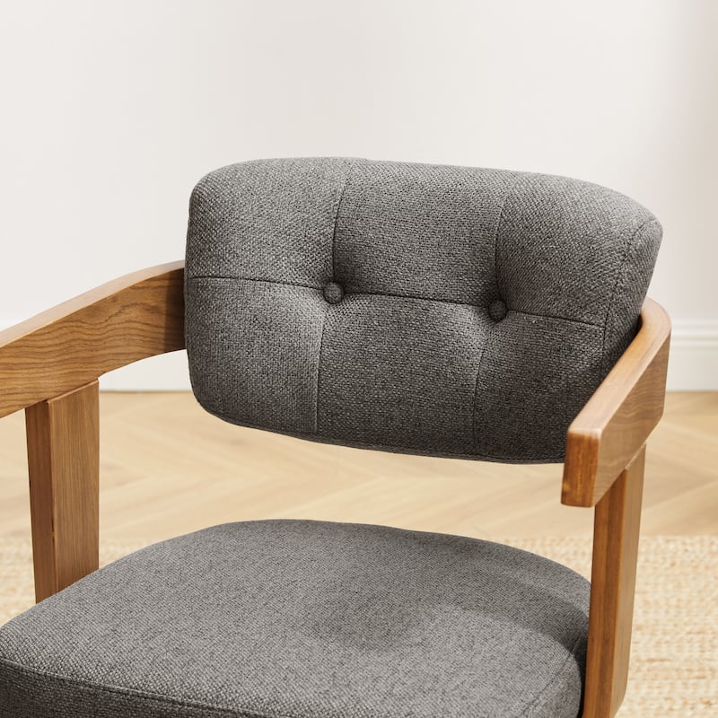 Art Leon Mid-century Modern Fabric Armchair