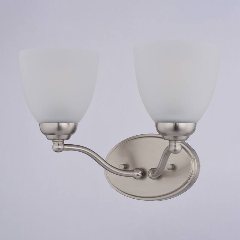 Bellwood Traditional Bathroom Vanity Wall Lighting Fixture, Glass Shade, Dimmable, LED Compatible, Over the Mirror Mount