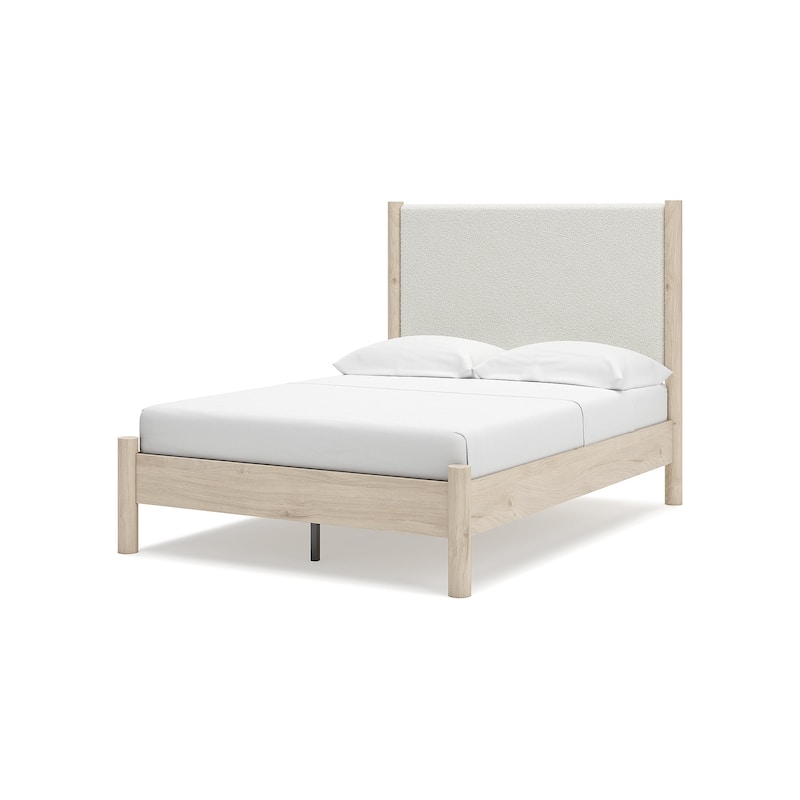 Signature Design by Ashley Cadmori Upholstered Panel Platform Bed
