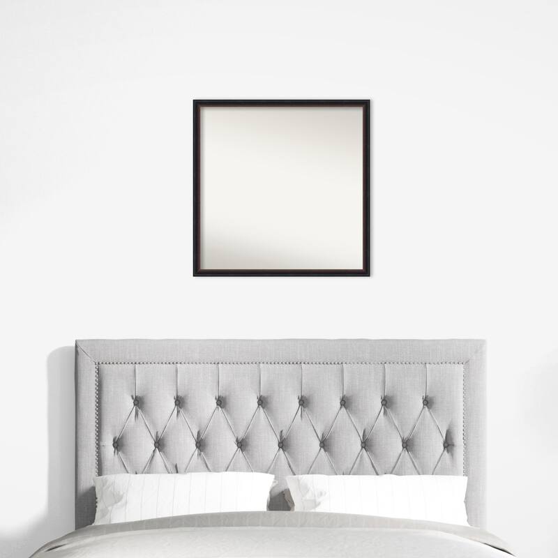 Salon Scoop Non-Beveled Wood Framed Wall Mirror