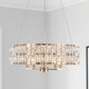 preview thumbnail 26 of 34, 5-Light Candlestick Hanging Linear Chandelier Lighting Crystal Island Chandelier Fixture for Kitchen Island