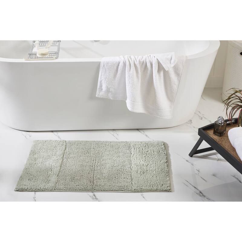Better Trends Bath Rug 100% Cotton Water Absorbent Tufted Bathroom Rug Set for Shower, Sink Mats Machine Wash Granada Collection