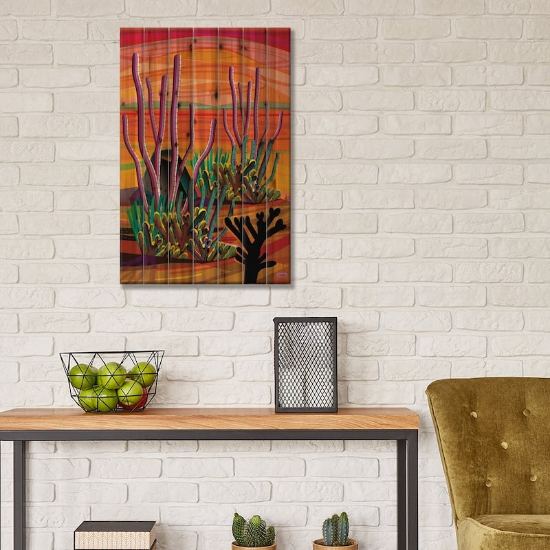 Ajo Print On Wood by Charles Harker - Multi-Color
