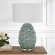 preview thumbnail 4 of 5, Uttermost Laced Up Sea Foam Glass Table Lamp - 20 W X 32.25 H X 20 D (in)