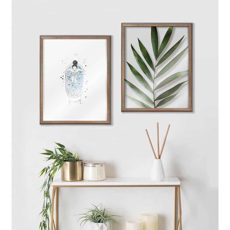 Kate and Laurel Blake Botanical 5F Printed Glass by Amy Peterson