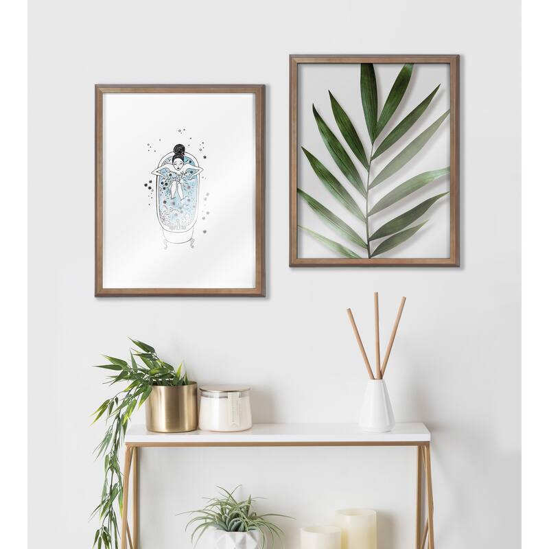 Kate and Laurel Blake Botanical 5F Printed Glass by Amy Peterson
