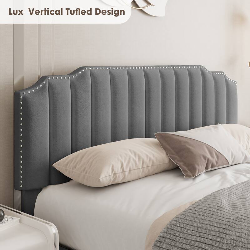 Queen Size Modern Style Velvet Upholstered Platform Bed with Storage Space for Bedroom