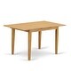 preview thumbnail 3 of 10, East West Furniture 3-Piece Small Kitchen Table Set - a Dining table and Kitchen Chairs - Oak Finish (Seat Type Option)