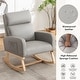 preview thumbnail 35 of 171, HOMYKA 28" Wide Rocking Chair for Nursery with Solid Wood Leg
