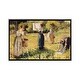 preview thumbnail 1 of 13, iCanvas "Study Of Washers At Eragny, c.1901" by Camille Pissarro Framed Silver - 26x40